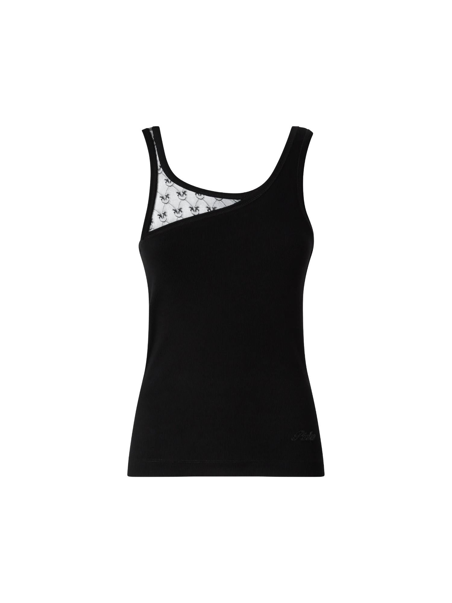 Pinko Canotta con pizzo logato Cupboard