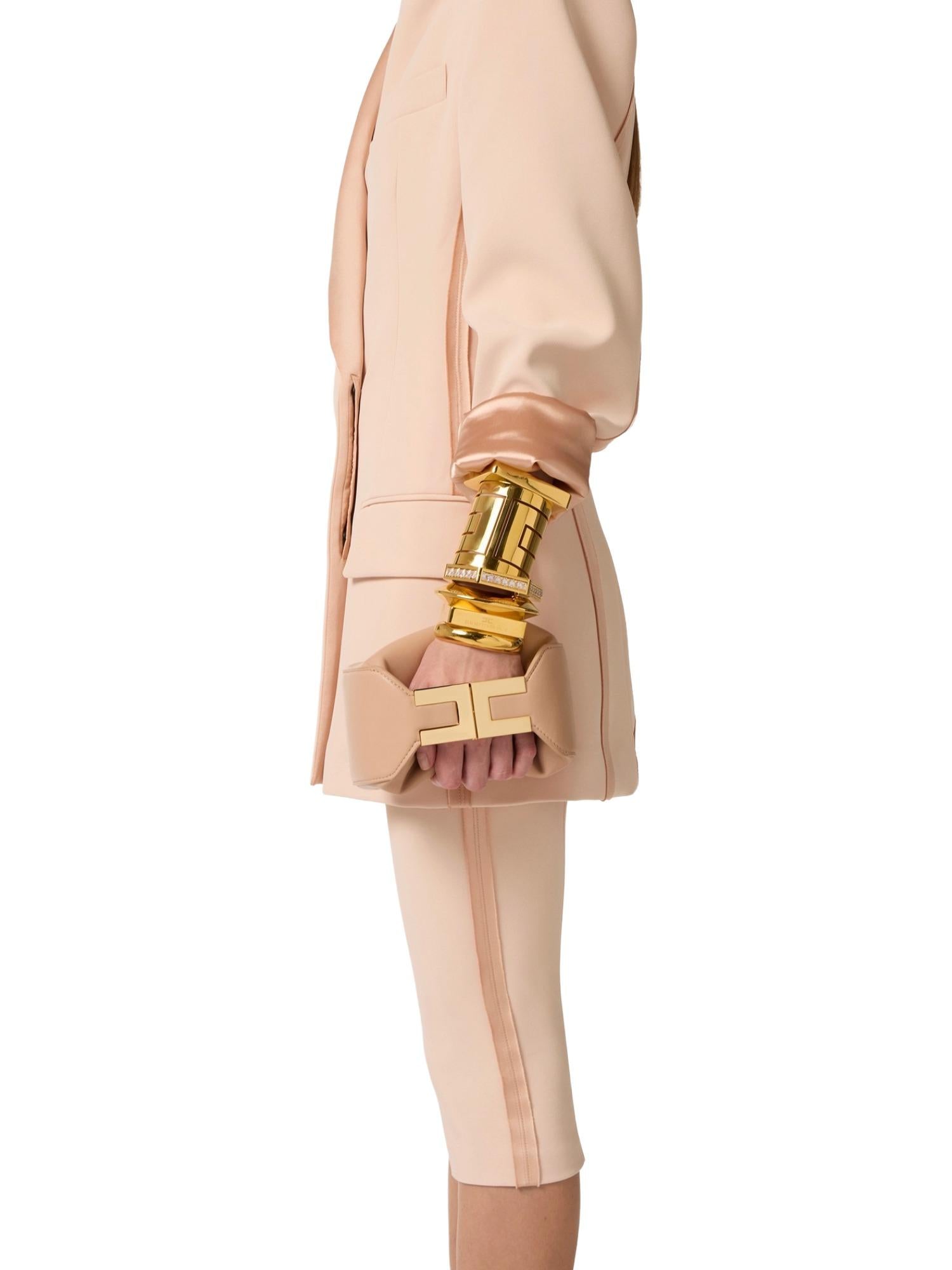 Elisabetta Franchi Borsa hobo con manico gioiello