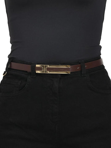 Elisabetta Franchi Cintura con placca logo 1,5 cm