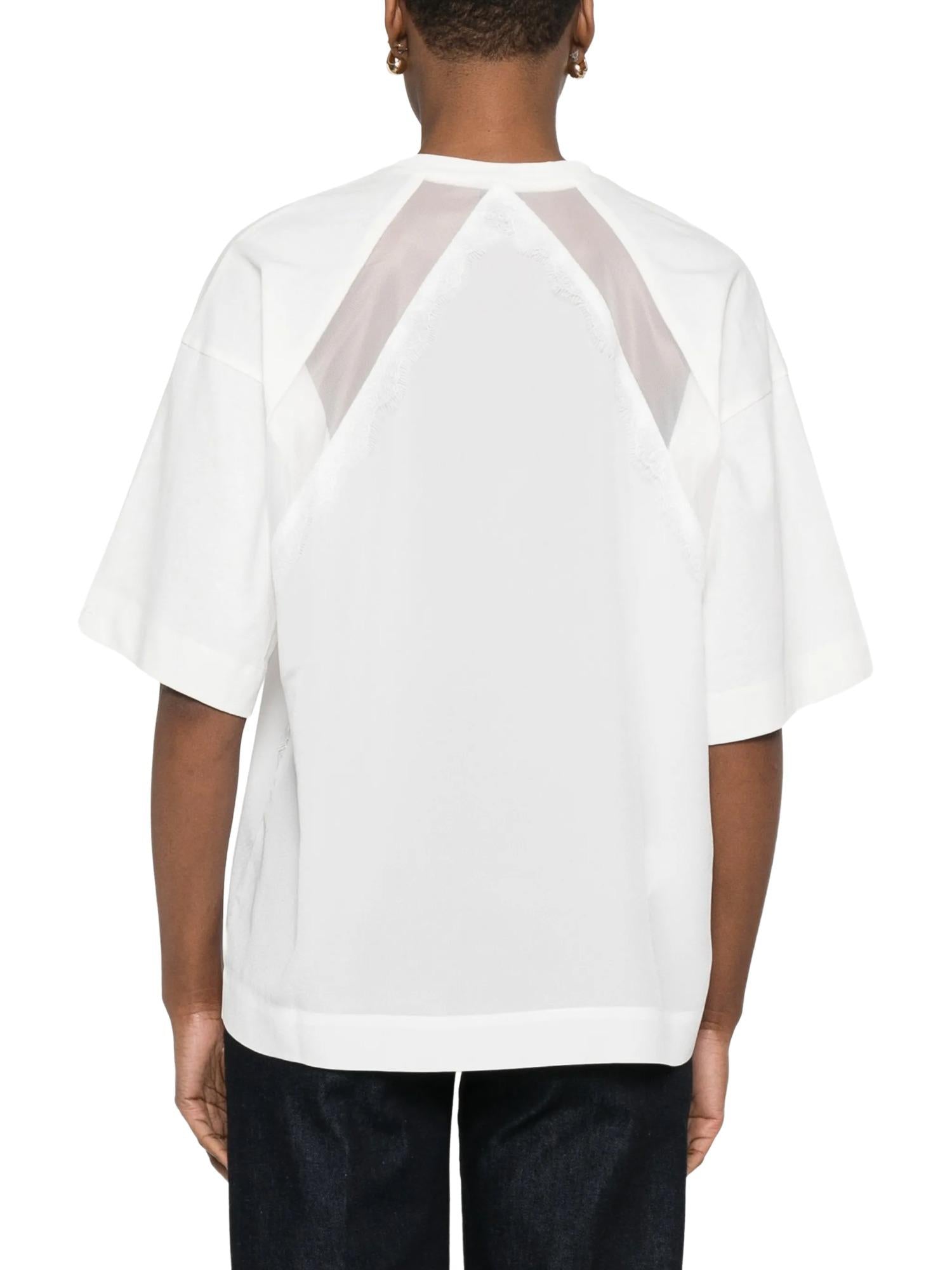 Pinko T-shirt con inserti in pizzo Stephanie