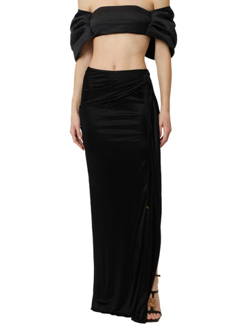 Elisabetta Franchi Gonna lunga con drappeggio