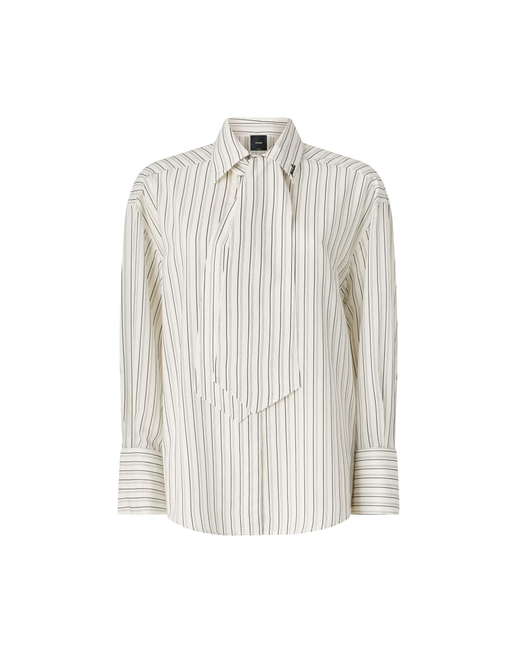 Pinko Camicia Oversize a Righe con Cravatta donna