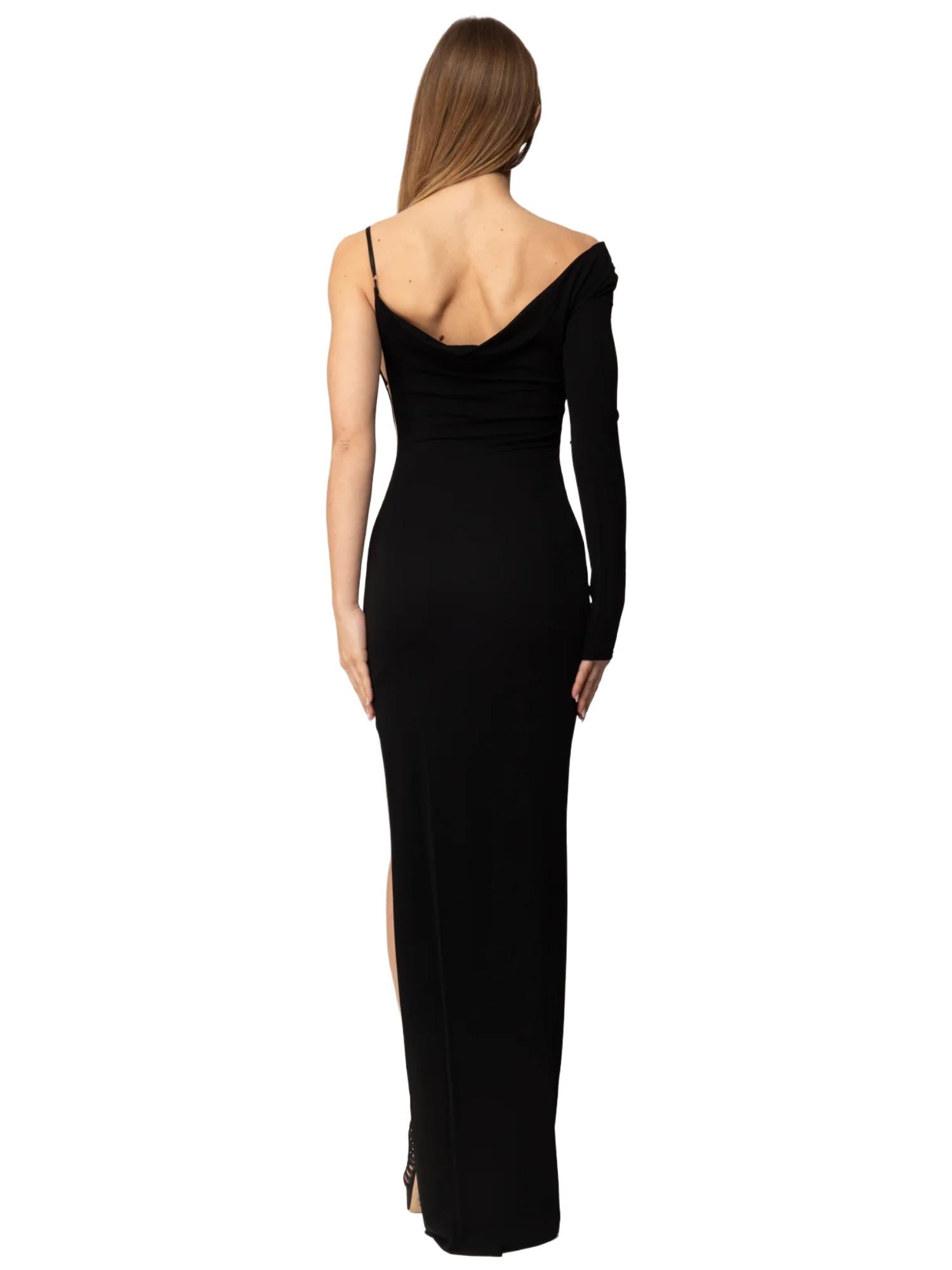 Elisabetta Franchi Abito Red Carpet con spallina gioiello