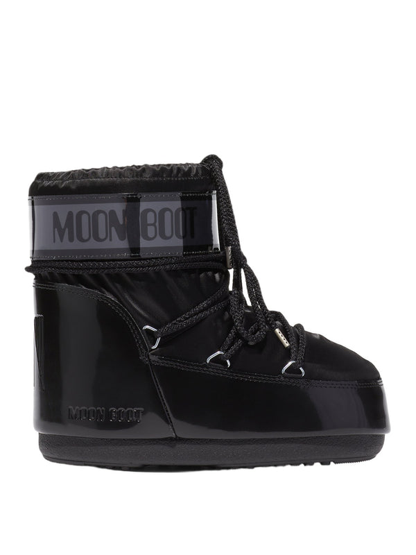 Stivale icon low glance nero in raso