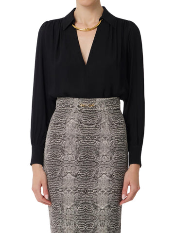 Elisabetta Franchi Camicia con dettaglio gioiello