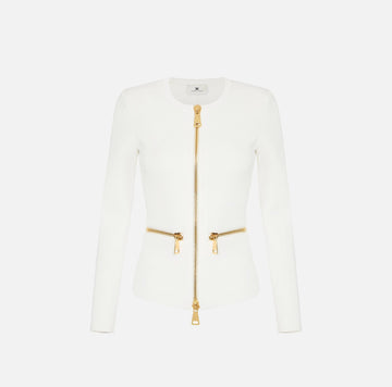 Cardigan in maglia con zip