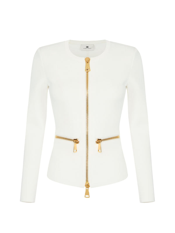 Cardigan in maglia con zip