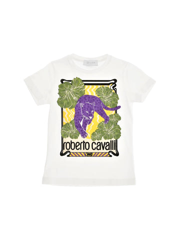 Roberto Cavalli T-shirt con stampa Jaguar