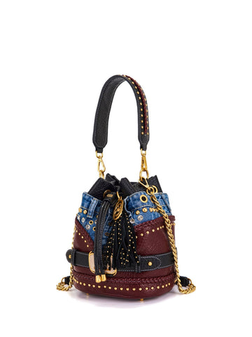 Borsa Secchiello Bagghy con Dettagli Gold