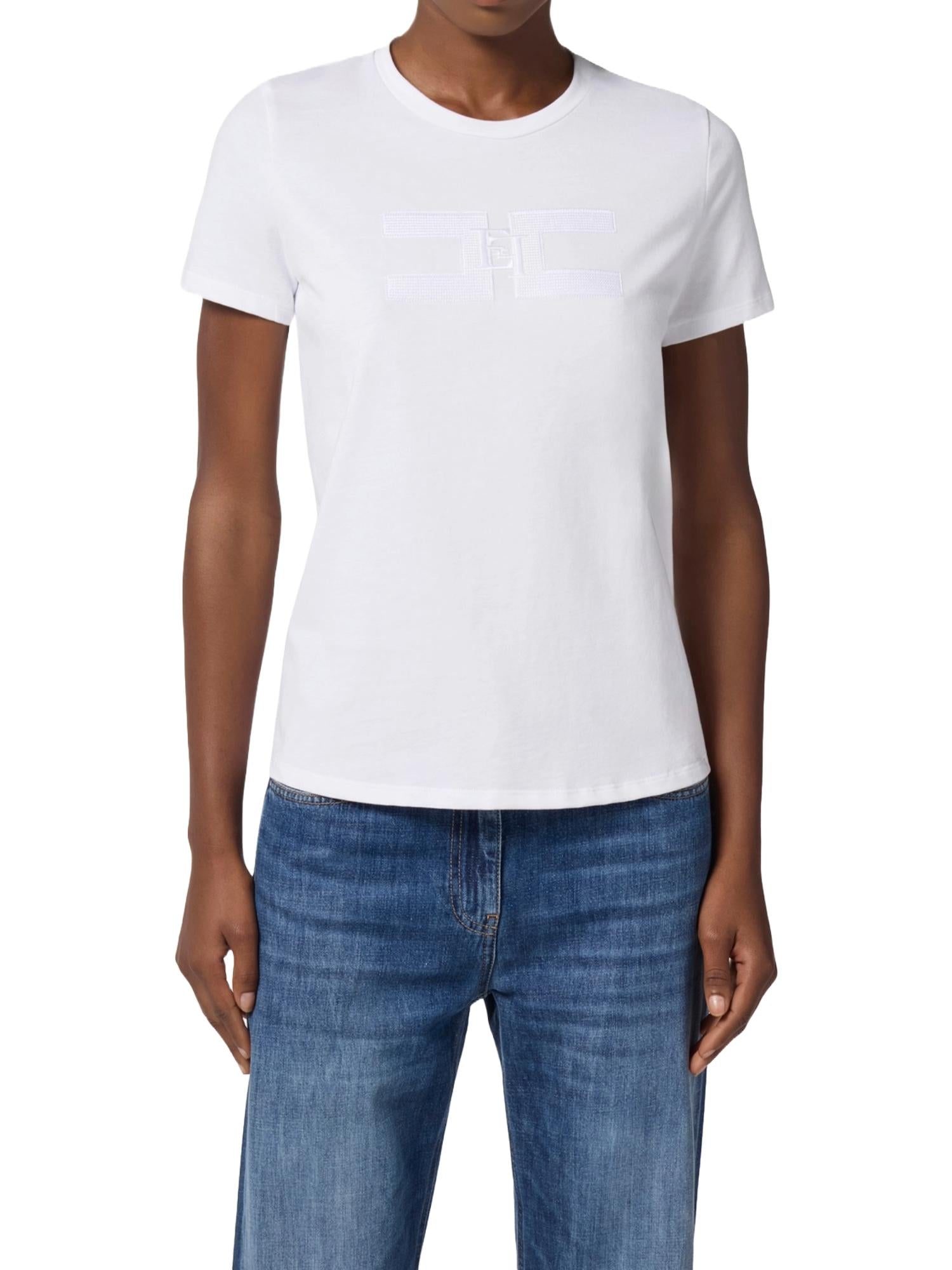 Elisabetta Franchi T-shirt con logo ricamato