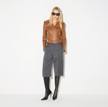 Giacca biker in pelle
