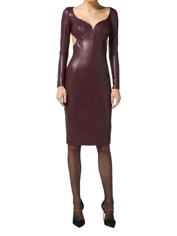 Elisabetta Franchi Abito cut-out con ganci gioiello