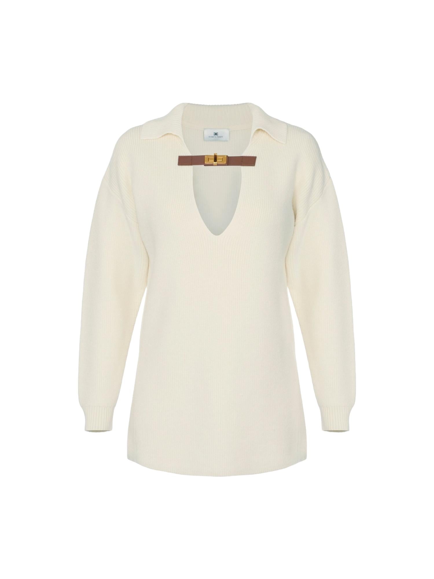 Elisabetta Franchi Maglia con cinturino gioiello