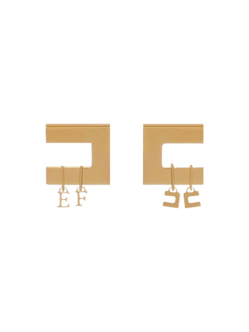Elisabetta Franchi Orecchini con doppio logo
