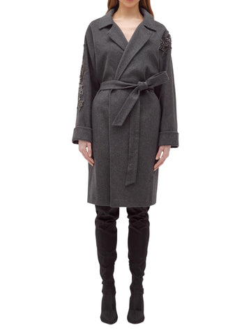 Blugirl Cappotto in panno con ricamo