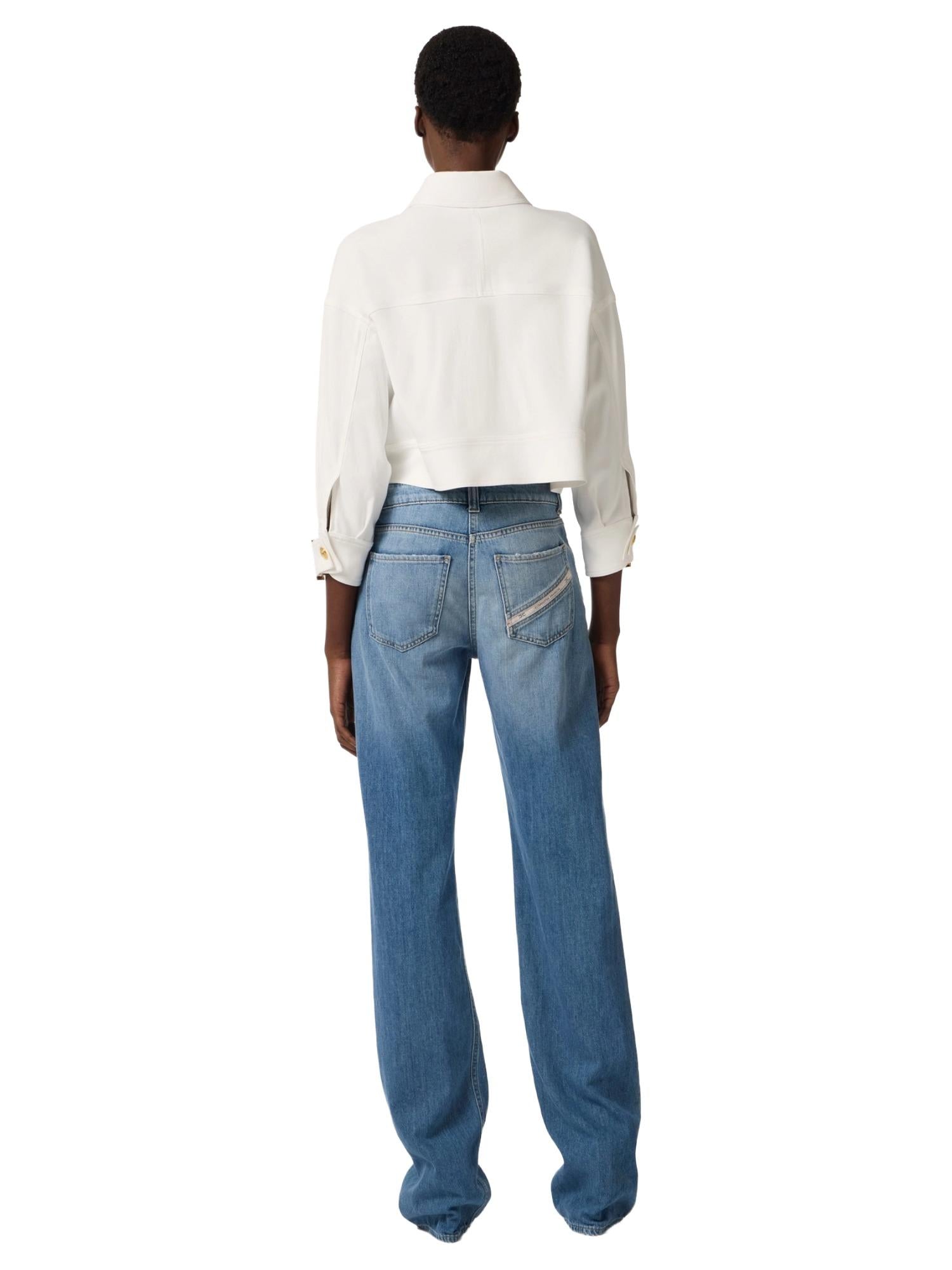 Elisabetta Franchi Caban con bottoni gioiello