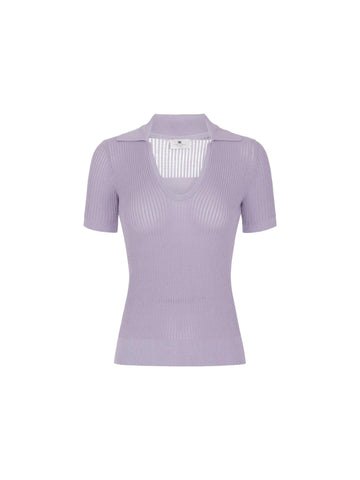 Elisabetta Franchi Polo lavorata con logo