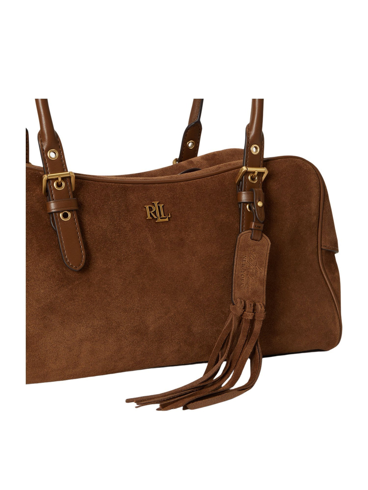 Borsa a mano grande in pelle scamosciata Marcy con cerniera