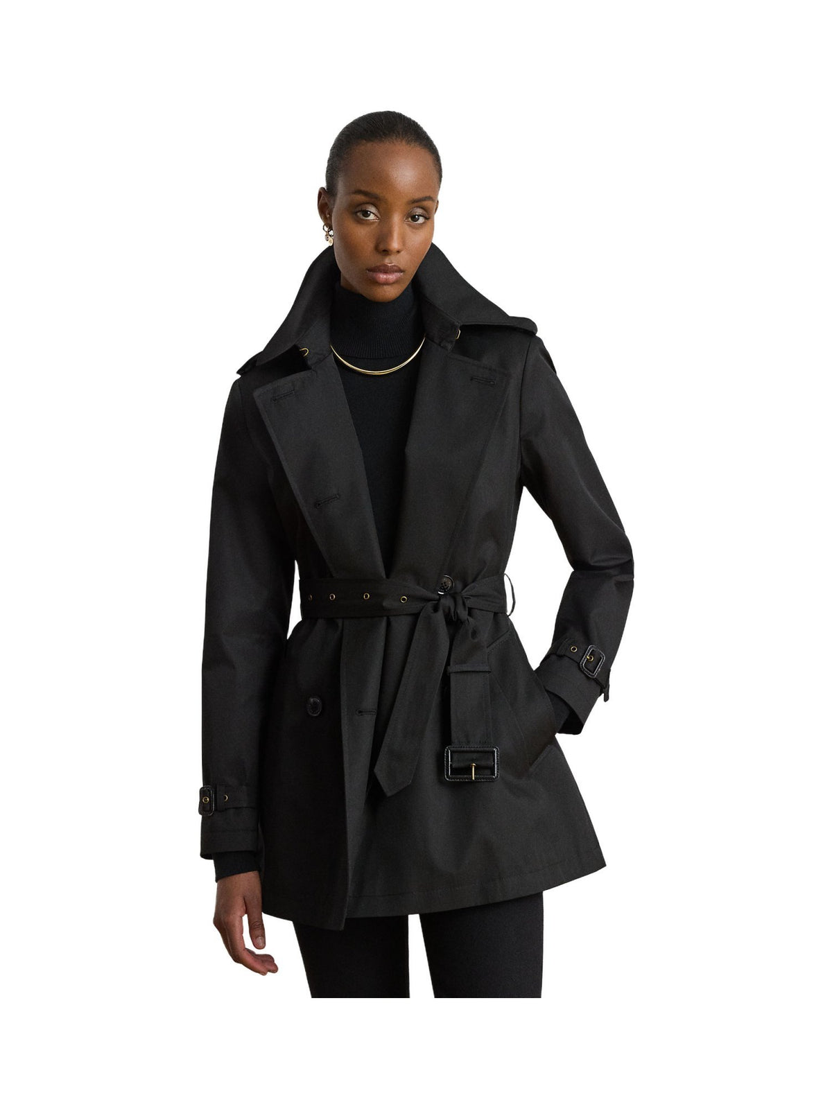 Trench doppiopetto in misto cotone