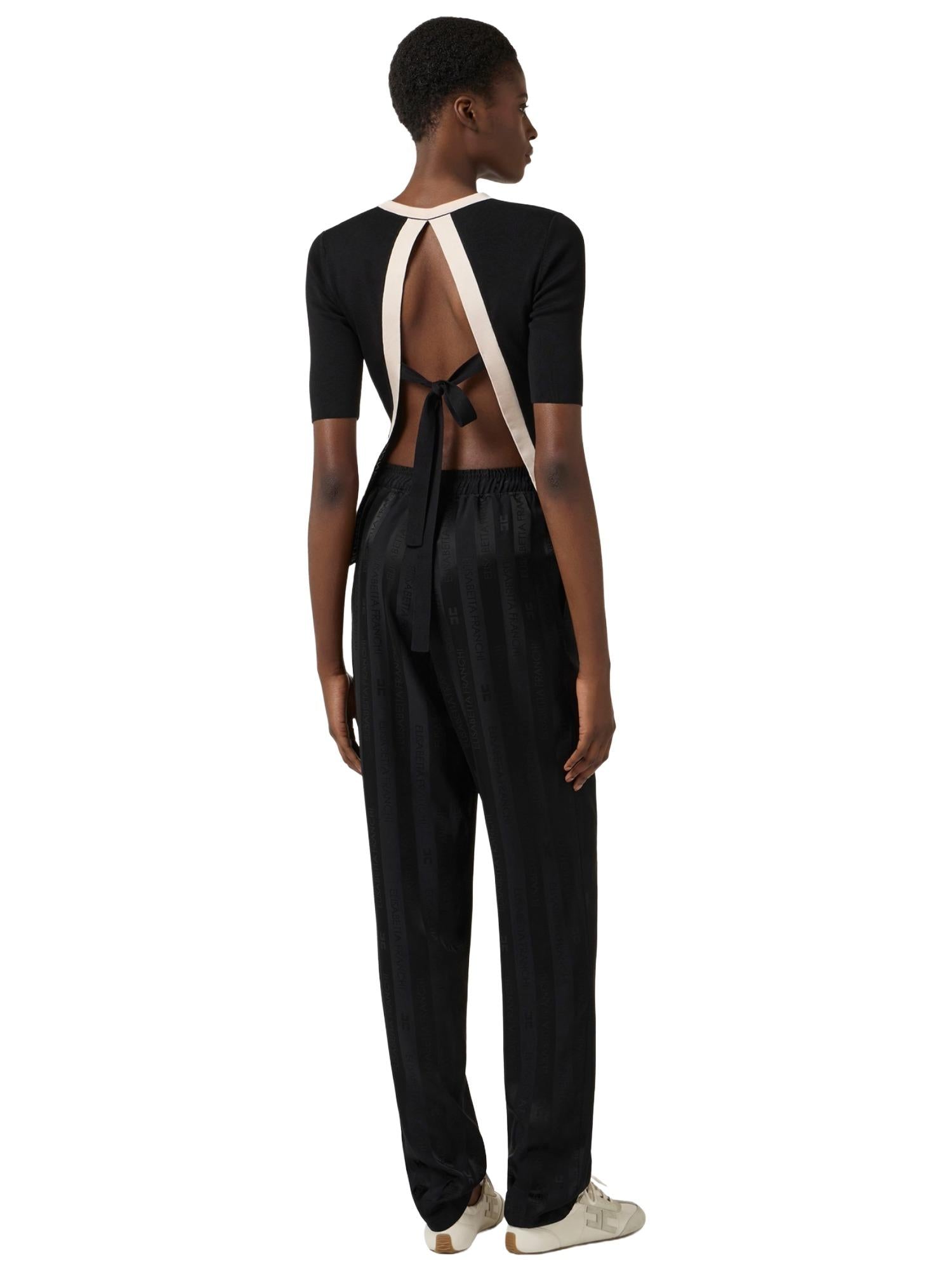 Elisabetta Franchi Maglia con schiena scoperta