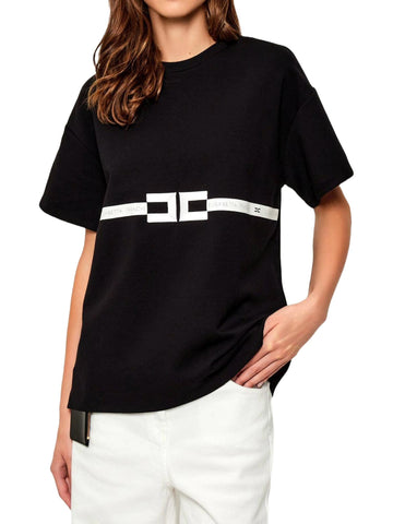 Elisabetta Franchi T-shirt oversize con logo