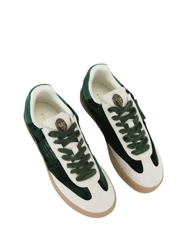 Sneaker barbican in pelle e tessuto con dettaglio animalier