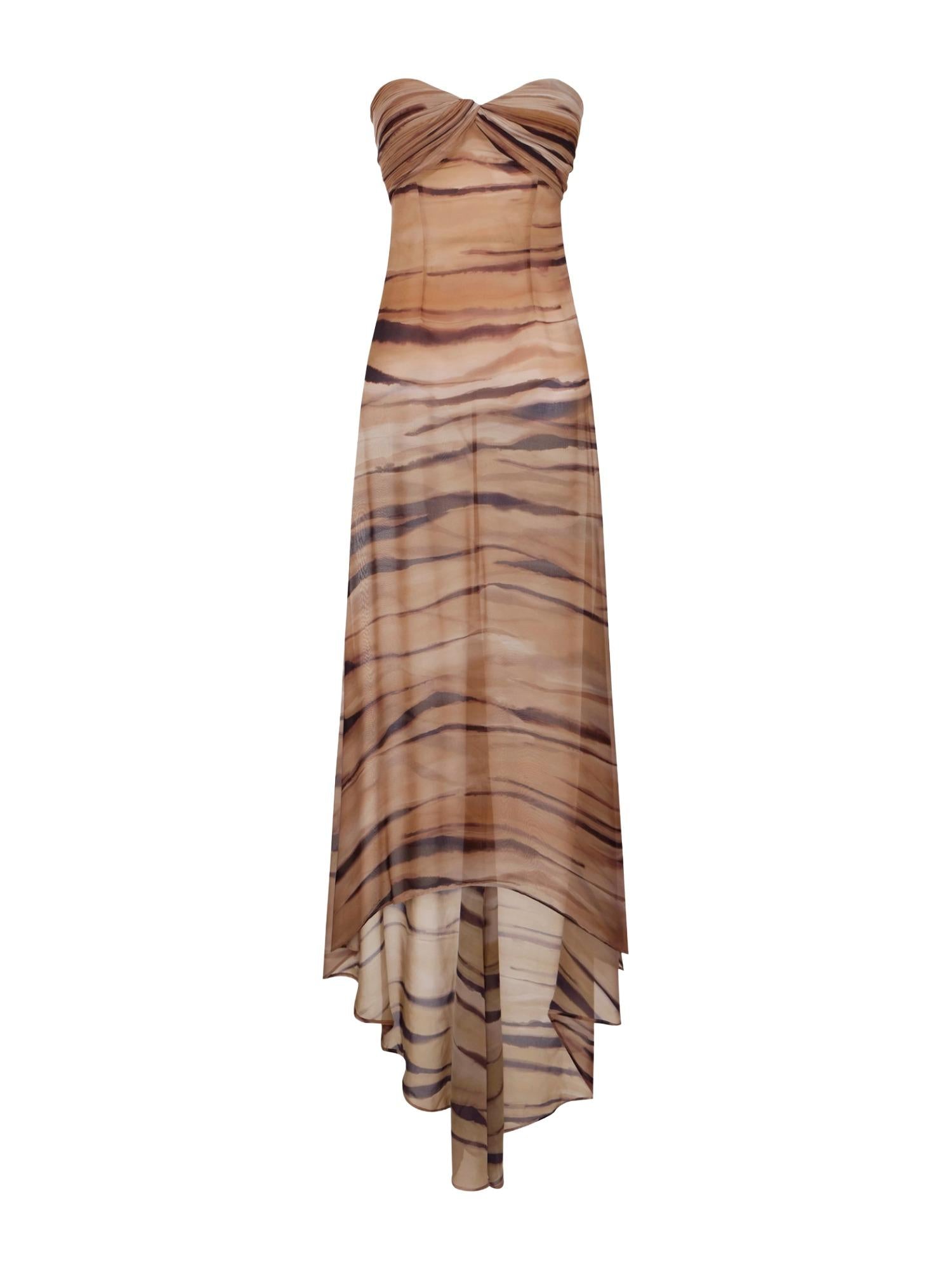 Elisabetta Franchi Abito Red Carpet con stampa tigre