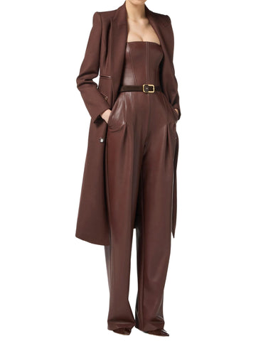 Elisabetta Franchi Cappotto doppiopetto in crepe