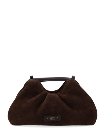 Borsa a Mano Suede con Tracolla Removibile