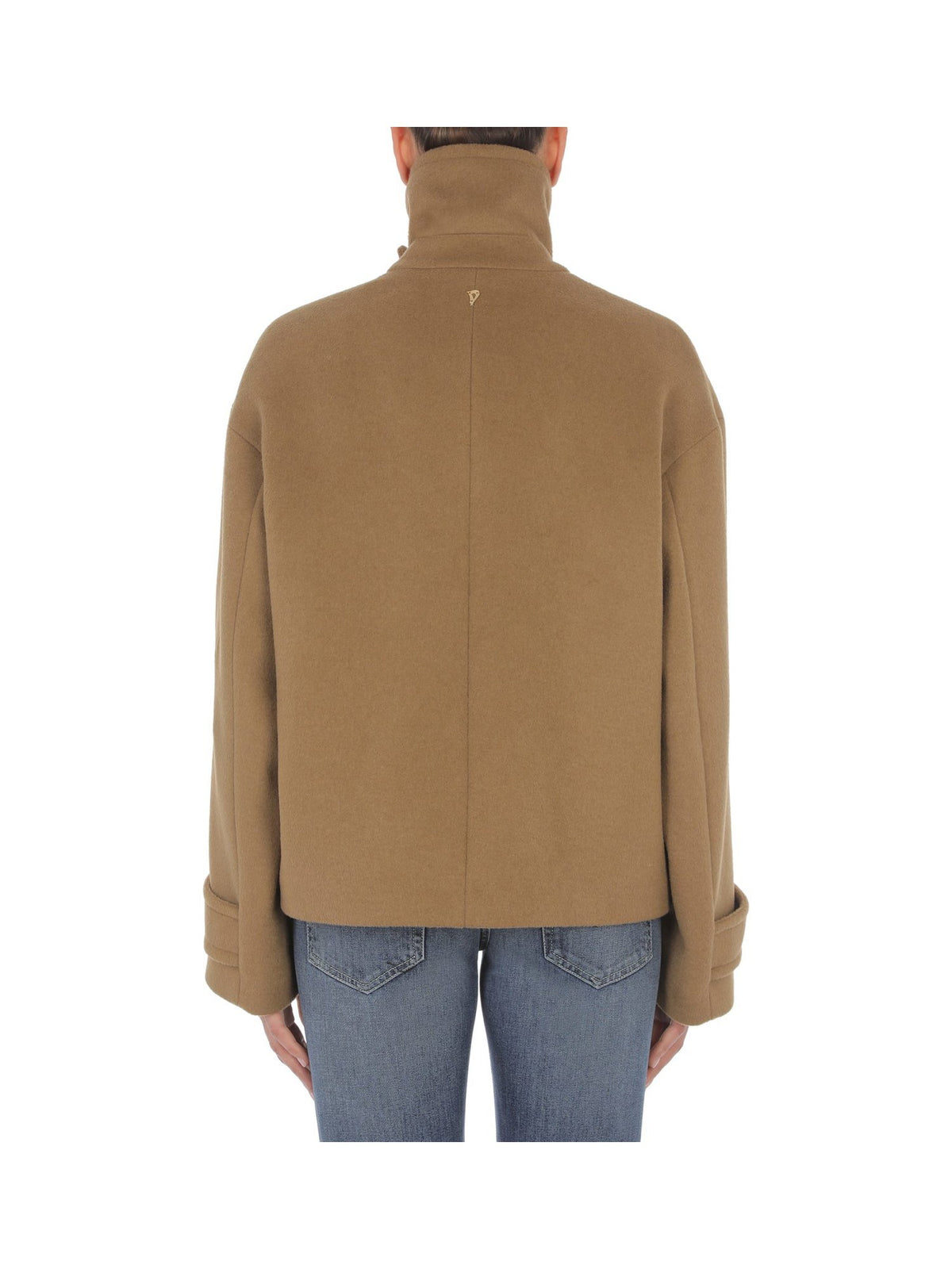 Cappotto Doppiopetto Corto in Misto Lana
