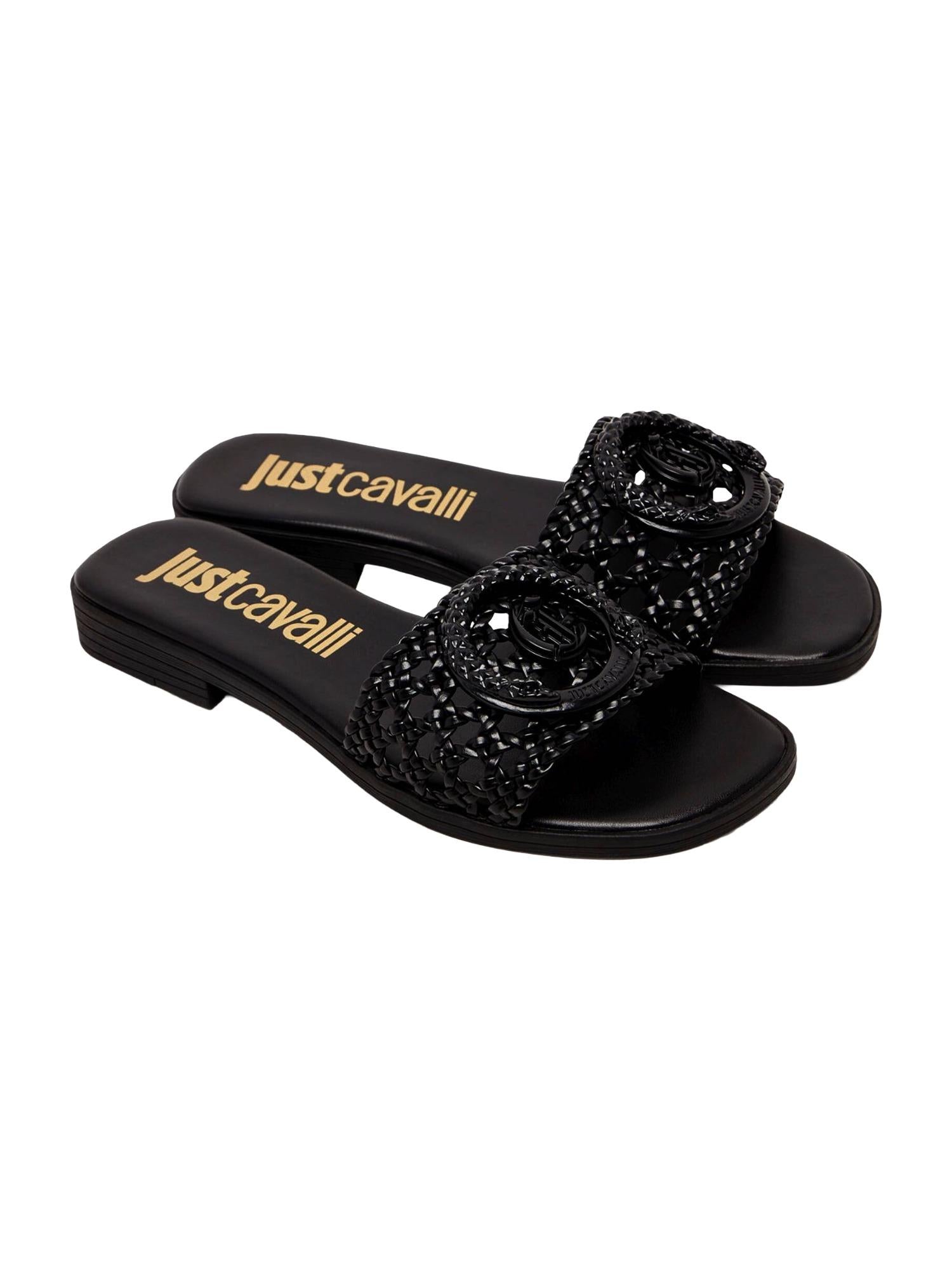 Just Cavalli Ciabatte con fascia intrecciata