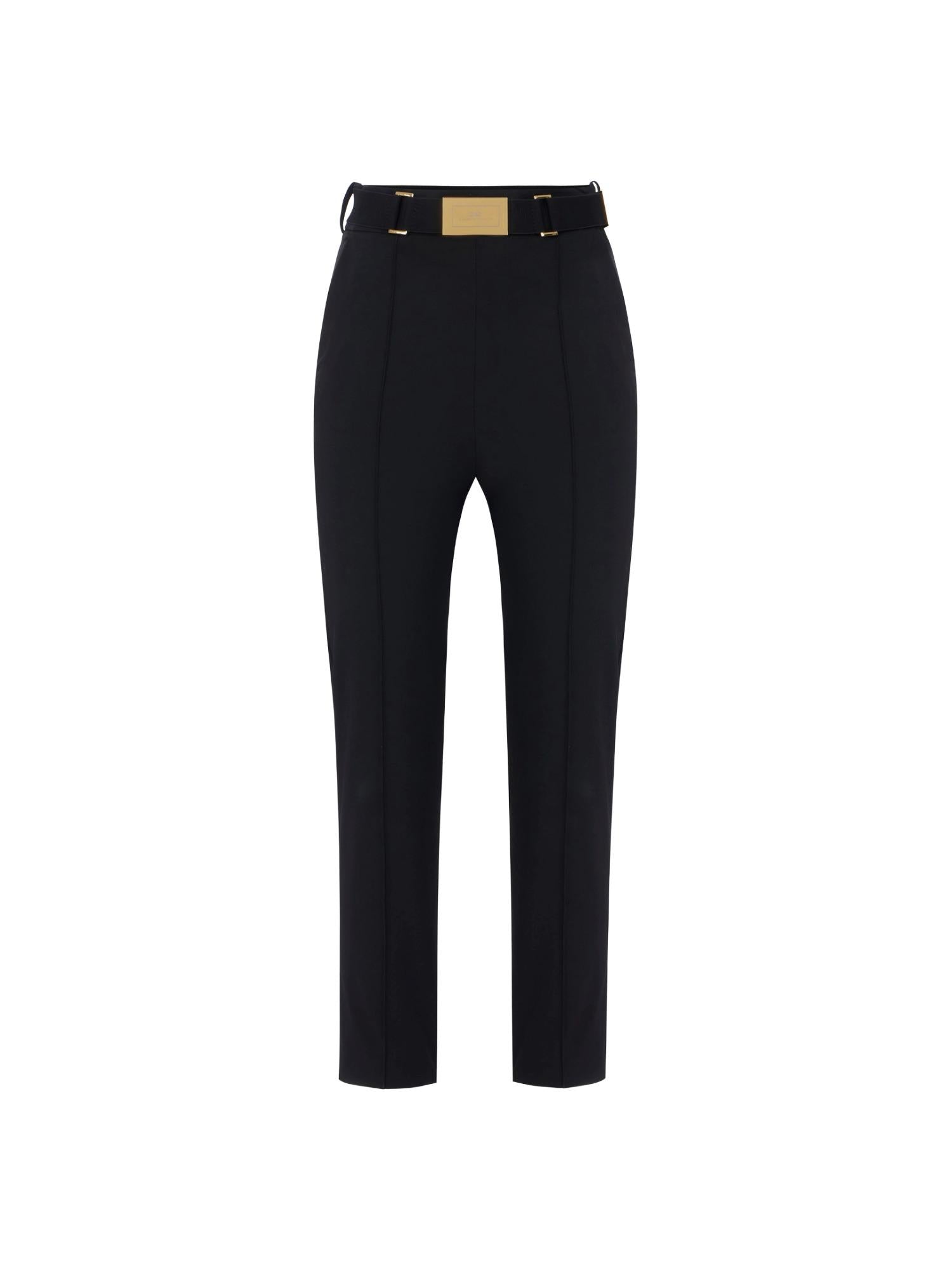Elisabetta Franchi Pantalone slim con cintura
