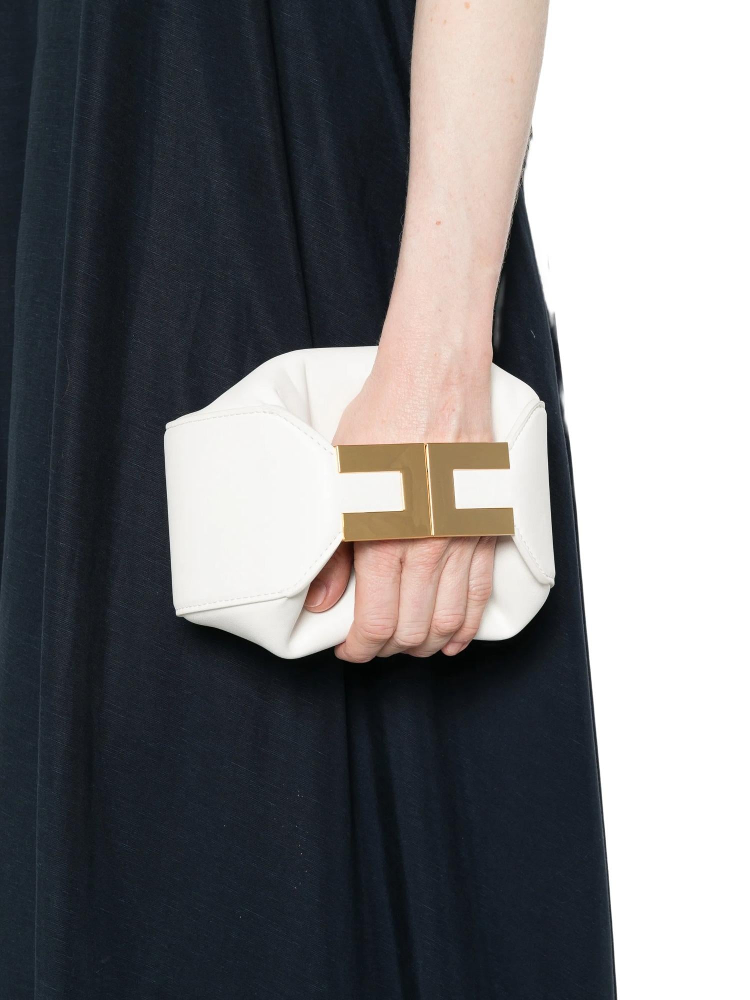 Elisabetta Franchi Borsa hobo con manico gioiello