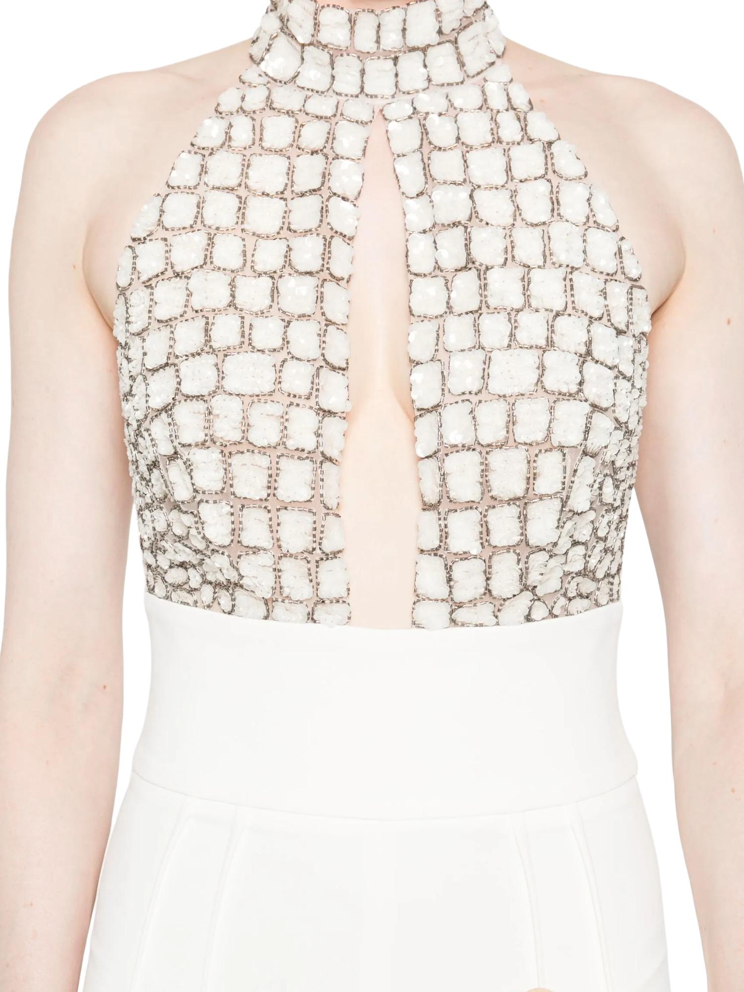 Elisabetta Franchi Tuta con ricami cocco