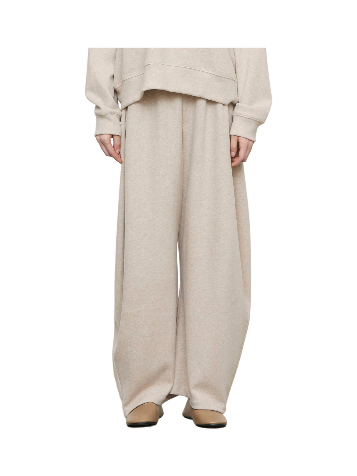 Felpa Oversize con Polsini e Orlo a Coste
