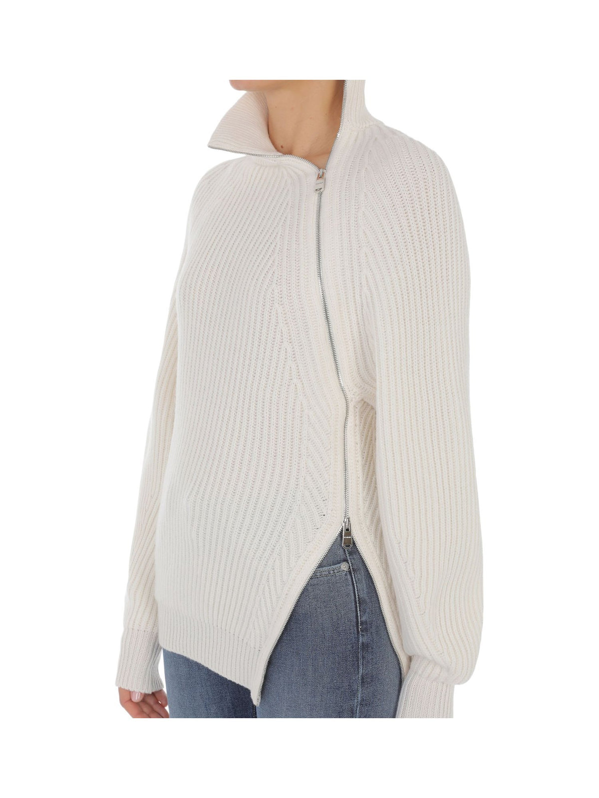 Cardigan Regular con Collo Alto