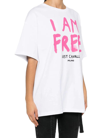 Just Cavalli T-shirt oversize con stampa