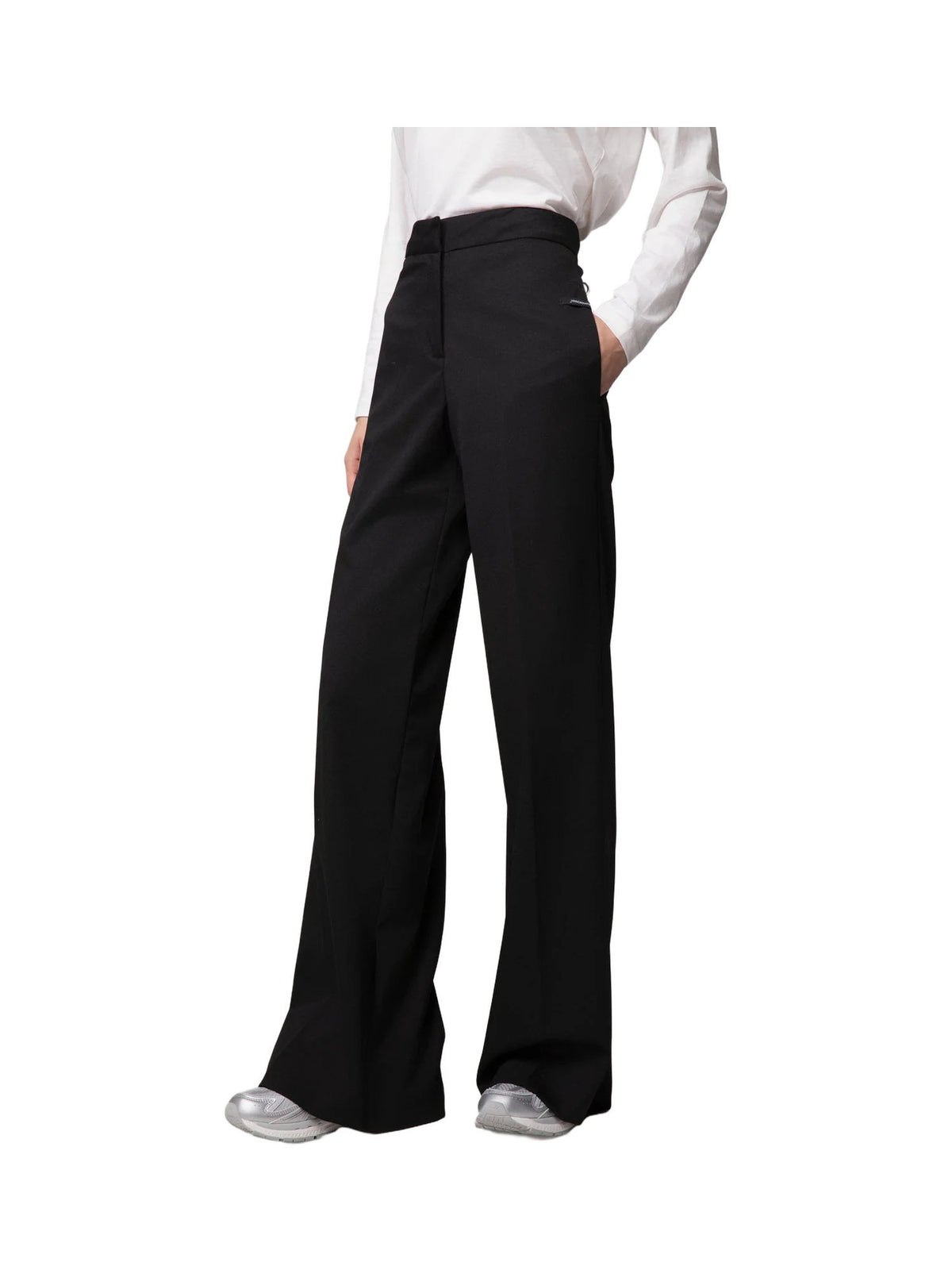 Pantalone flare in frescolana