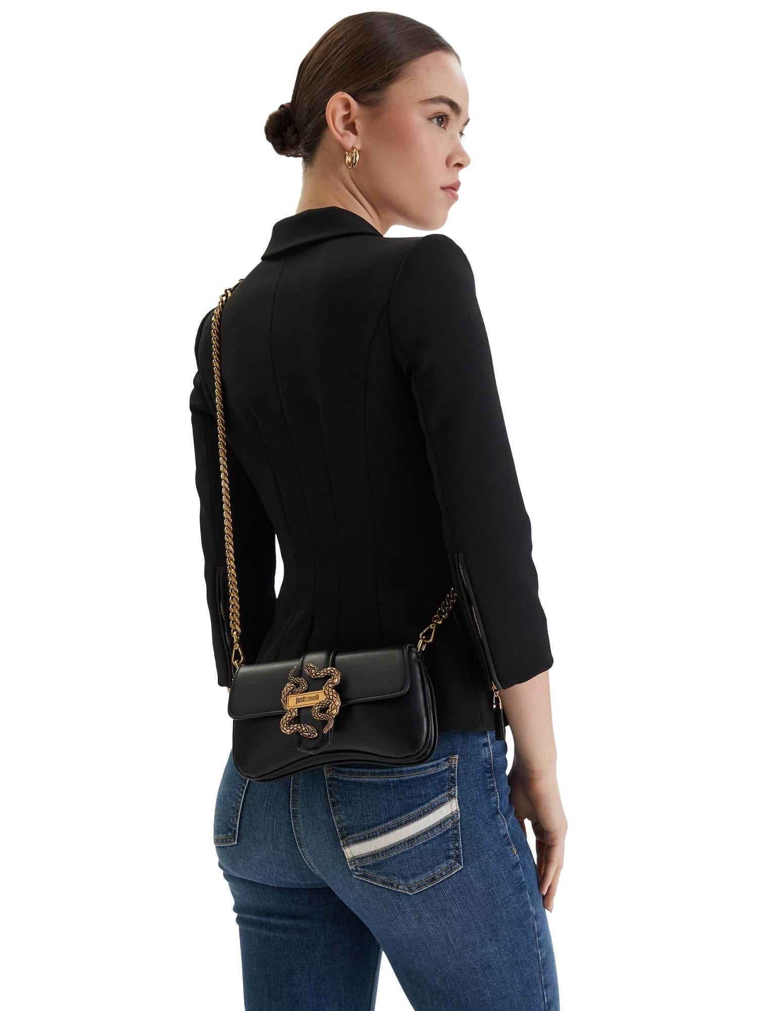 Just Cavalli Borsa con fibbia snake