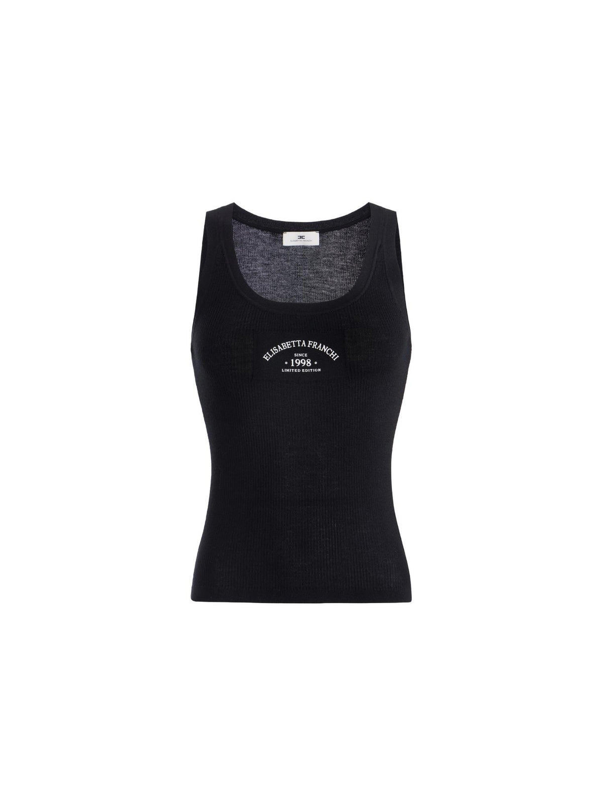 Elisabetta Franchi Canotta in lana con logo