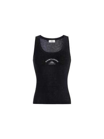 Elisabetta Franchi Canotta in lana con logo