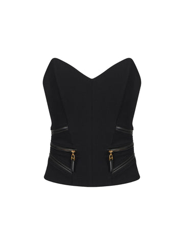 Elisabetta Franchi Top con dettagli zip