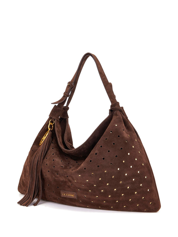 Borsa Shopper Metropolis in Suede Traforato