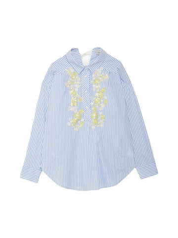 Ermanno Firenze Camicia a righe con paillettes