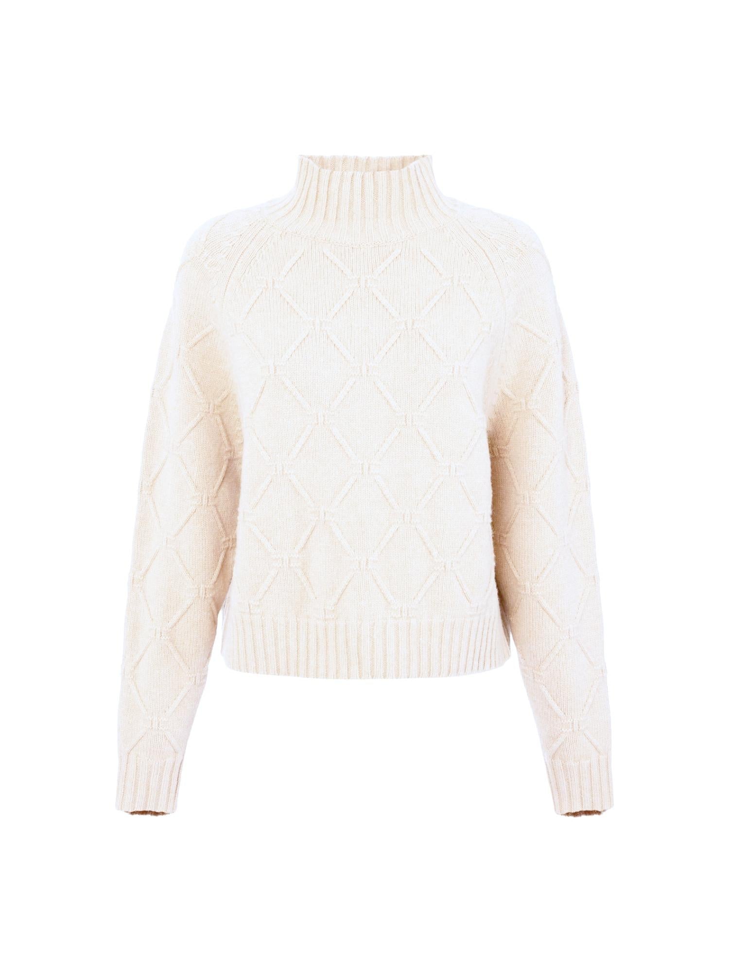 Elisabetta Franchi Maglione a dolcevita con motivo a losanghe