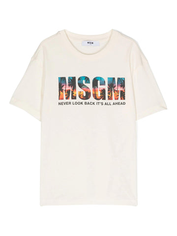 MSGM T-shirt con stampa Sunset