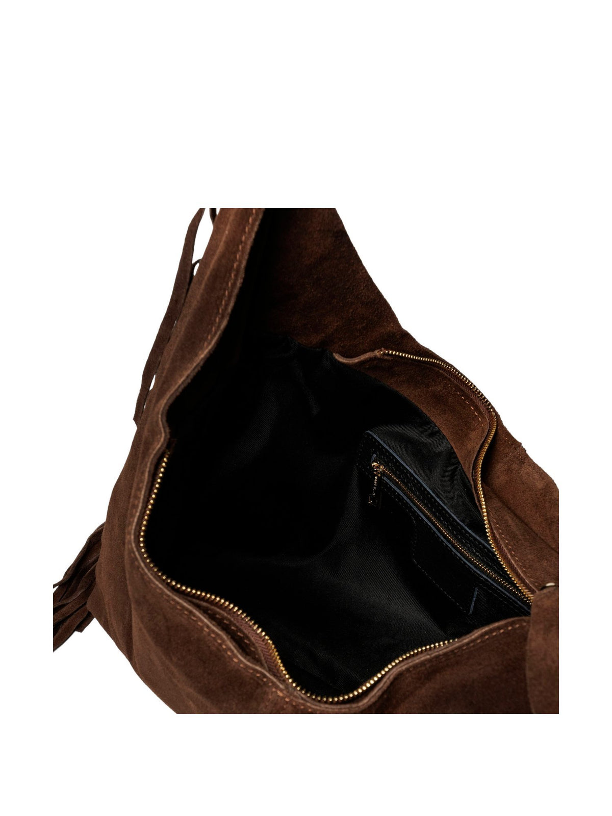 Borsa Hobo Aria in Suede con Frange