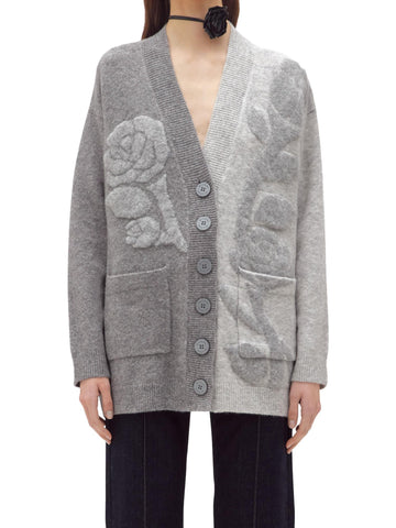 Blugirl Cardigan con rose a intarsio