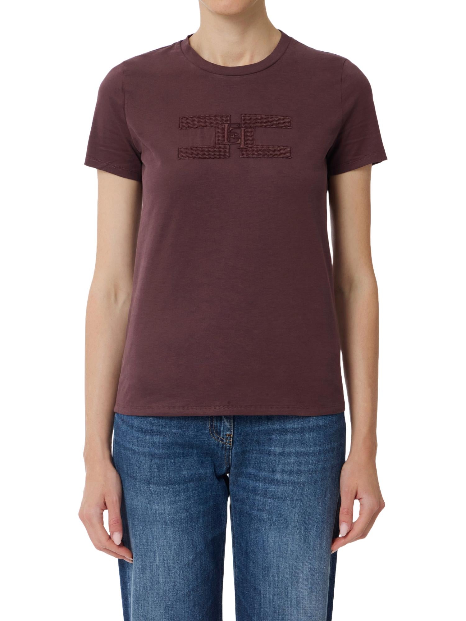 Elisabetta Franchi T-shirt con logo ricamato