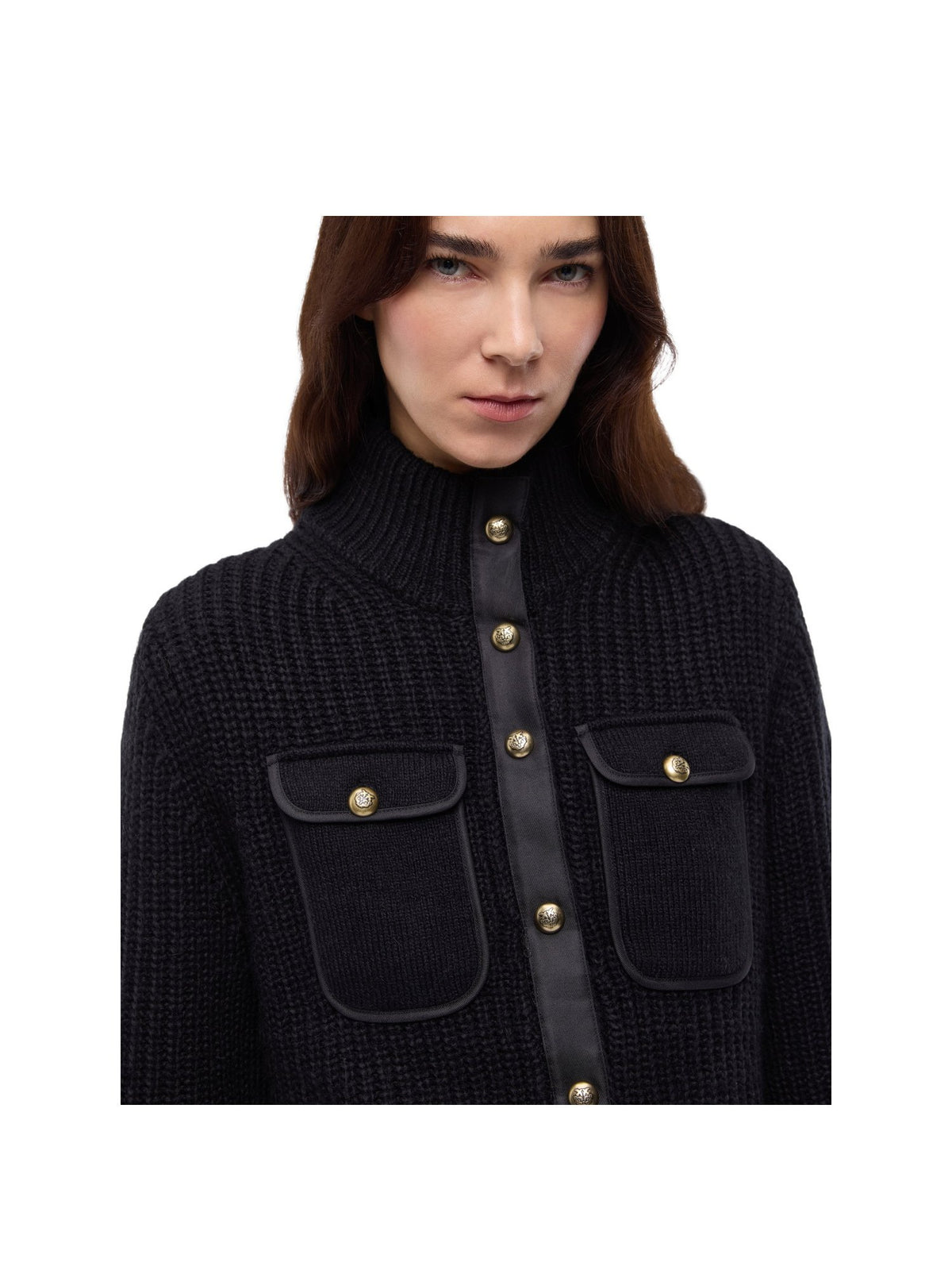 Cardigan a coste con tasche